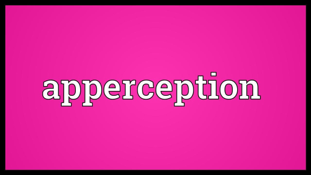APERSEPSI PART I