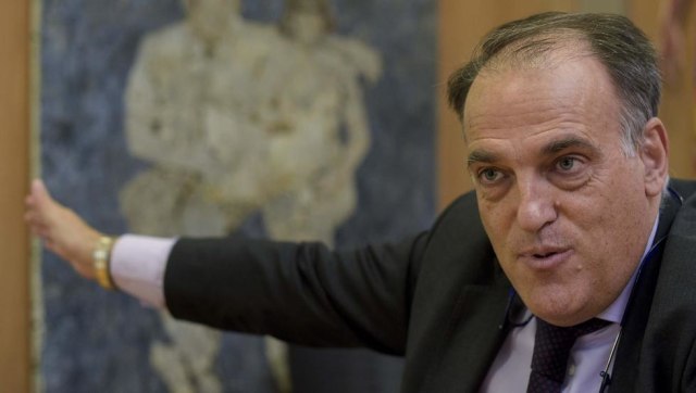 Presiden La Liga, Javier Tebas. (Foto: Twitter/Forca Barca)