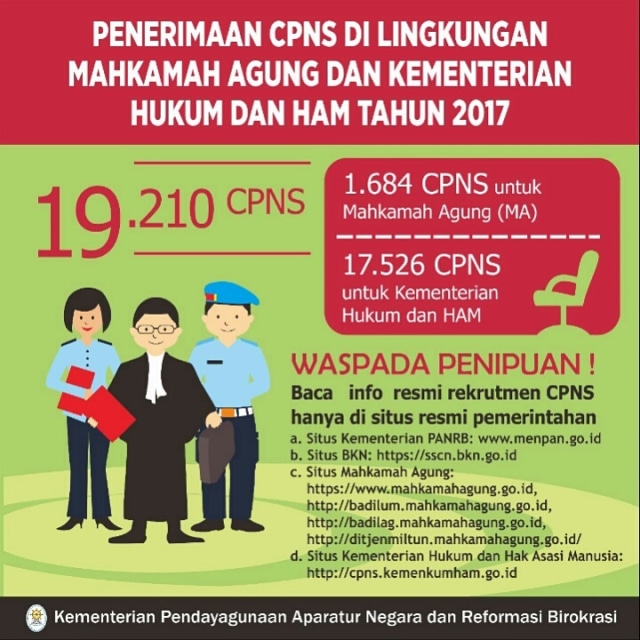 Info Pendaftaran CPNS. (Foto: Dok. Kementerian PAN-RB)