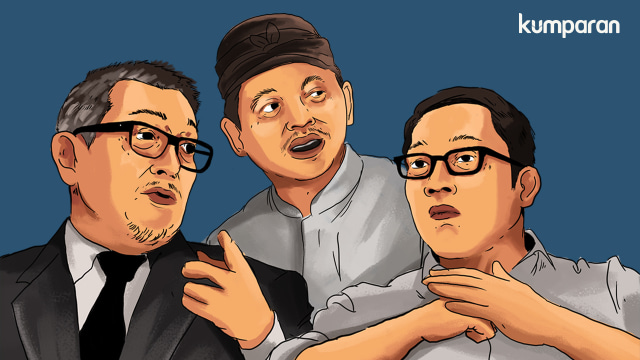 Ilustrasi Deddy Mizwar, Dedi Mulyadi, Ridwan Kamil (Foto: Muhammad Faisal Nu'man/kumparan)