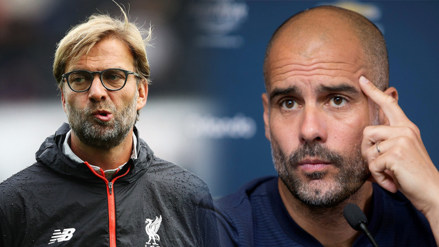Juergen Klopp dan Pep Guardiola (Foto: Reuters)
