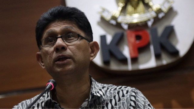 Laode Syarif dalam Konpers OTT di Pamekasan (Foto: Fanny Kusumawardhani/kumparan)