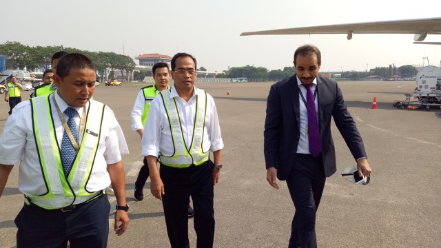 Menhub Tinjau Embarkasi Haji di Bandara  (Foto: Aprilandika Pratama/kumparan)