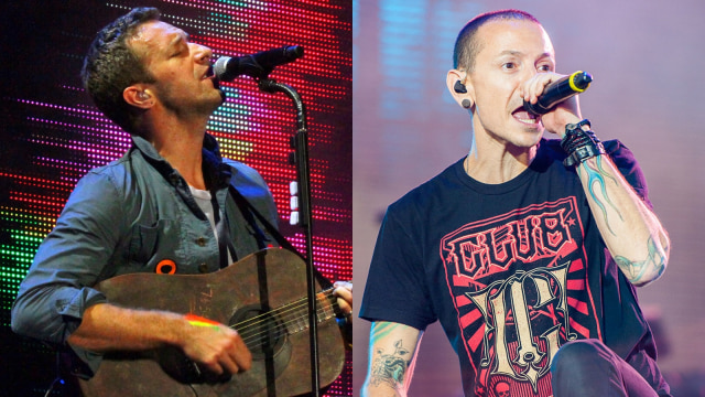 Chris Martin dan Chester Bennington. (Foto: Wikimedia Commons)