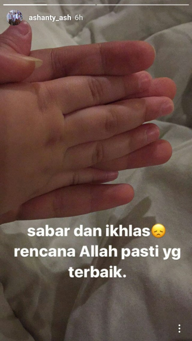 Instastory Ashanty. (Foto: Instastory @ashanty_ash)
