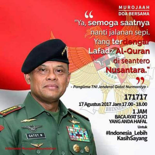 Ajakan Panglima TNI untuk doa bersama. (Foto: Istimewa)