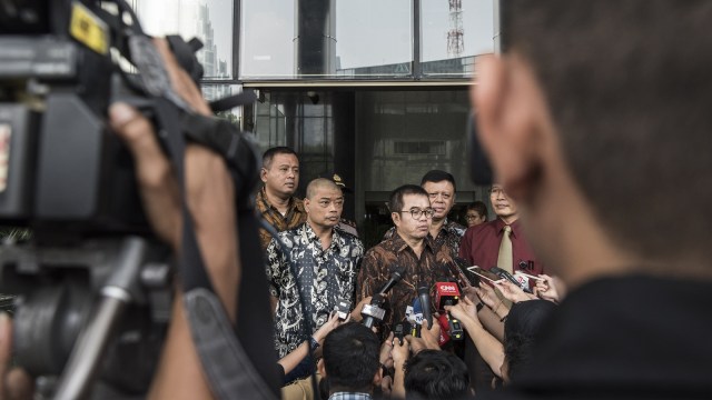 Yudi Latif di KPK. (Foto: Antara/M. Agung Rajasa)