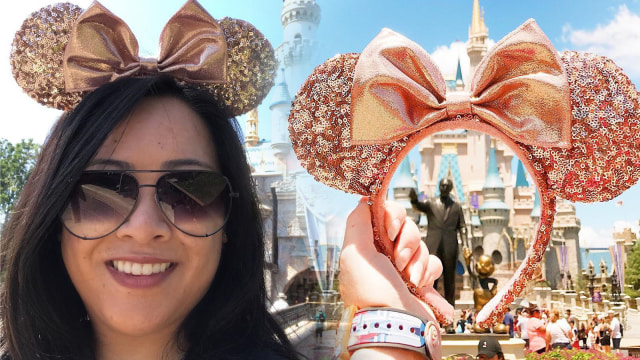 Bando Minnie warna pink. (Foto: Instagram/@ styledbymagic & @plewbergoober )