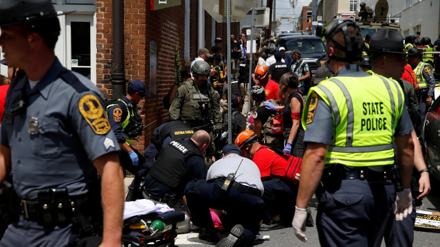 Bentrokan di Virginia AS (Foto: REUTERS/Joshua Roberts)