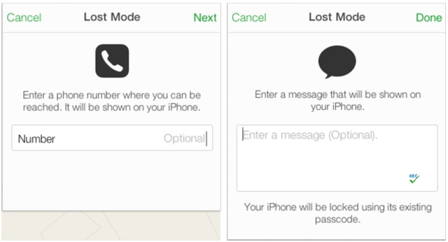 Pesan saat mengaktifkan “Lost Mode” (Foto: Engadget)