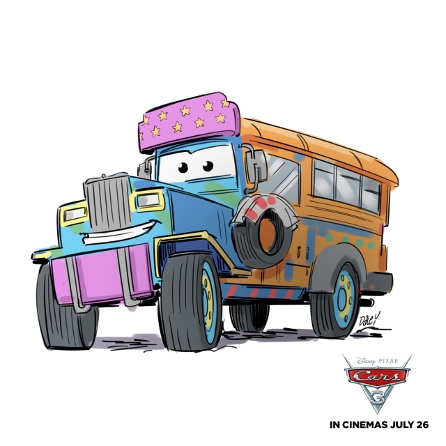 Jeepney di Film Cars 3 (Foto: Dok. Disney Pixar/Pulse Communication - Ogilvy​)