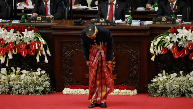 Jokowi dalam sidang tahunan MPR/DPR (Foto: Reuters/Beawiharta)