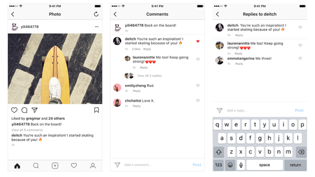 Fitur thread komentar di Instagram. (Foto: Instagram)