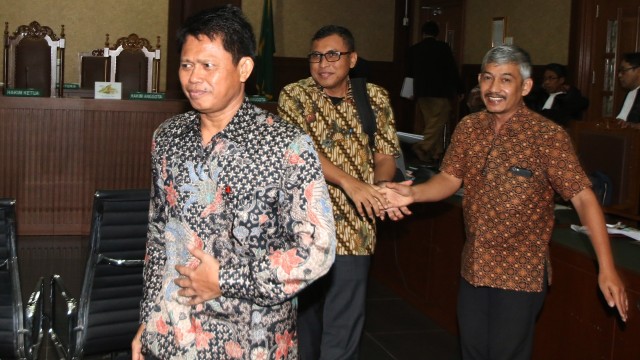 Sugito, terdakwa kasus suap auditor BPK. (Foto: ANTARA/Rivan Awal Lingga)