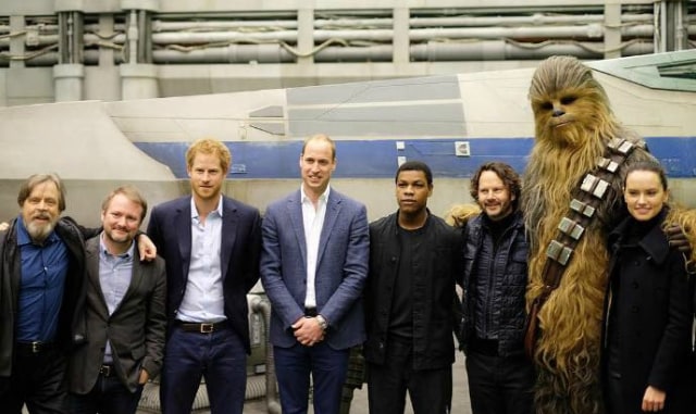 Pangeran William dan Harry bersama cast Star Wars (Foto: kensingtonpalace/Instagram)