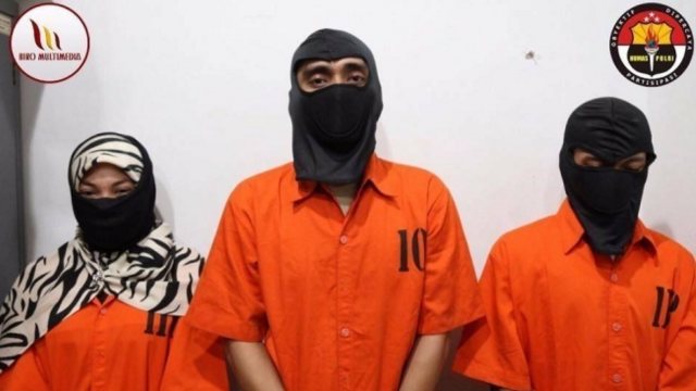 Sri Rahayu, Faisal Tanong, Jasriadi (Saracen) (Foto: dok Humas Mabes Polri)