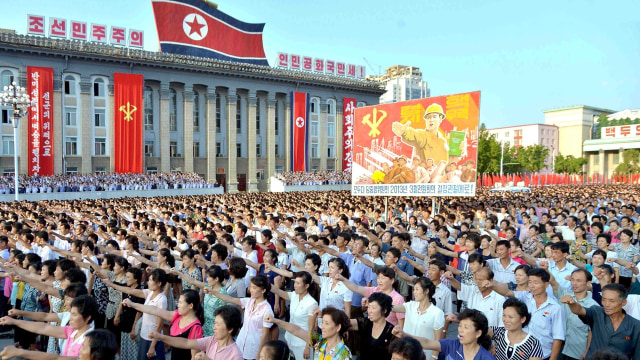 Suasana kota Pyongyang, Korea Utara (Foto: North Korea's Korean Central News Agency via Reuters)
