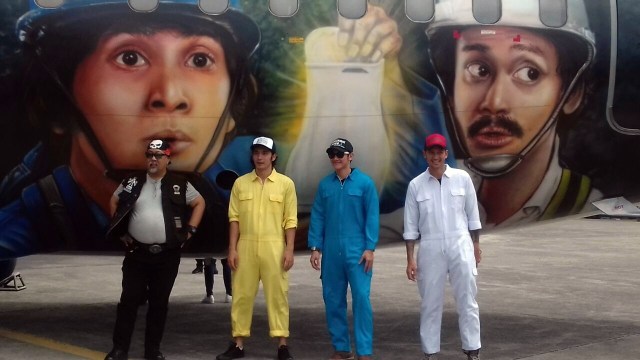 Acara Launching Pesawat film Warkop DKI Reborn (Foto: Dok. Falcon Pictures)
