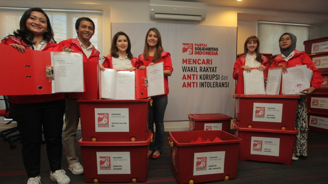 Pembukaan pendaftaran caleg PSI (Foto: ANTARA/Muhammad Adimaja)