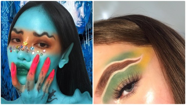 Tren alis bergelombang (Foto: Instagram : @hannahdoesmakeupp & @melovemealot)