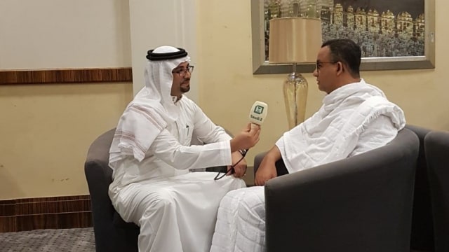 Anies disambut para tokoh di Mekah. (Foto: Dok. Anies Baswedan)