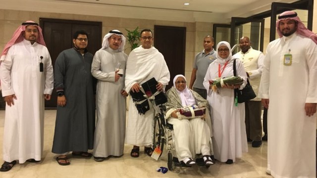 Anies disambut para tokoh di Mekah. (Foto: Dok. Anies Baswedan)