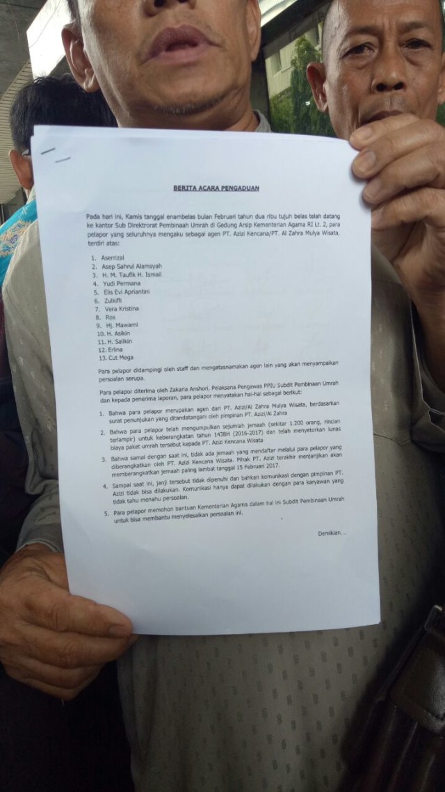 PT Azizi Tour Dilaporkan ke Polisi (Foto: Amanaturrosyidah/kumparan)