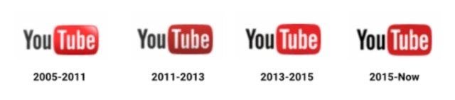 Logo YouTube dari masa ke masa (Foto: Dok. Google)