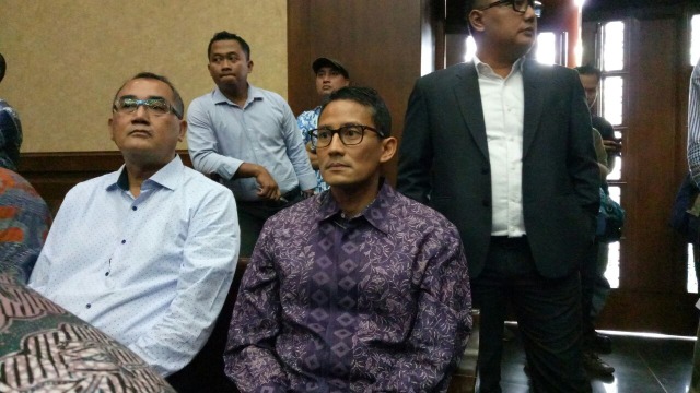 Sandiaga Uno di Tipikor (Foto: Marcia Audita/kumparan)