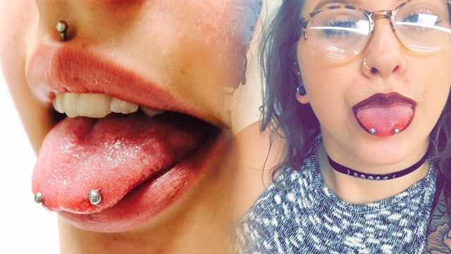 Snake piercings jadi tren (Foto: Instagram/@flicflacdarmstadt & @ hannahtyre_)