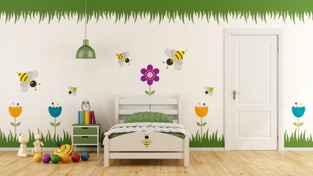 Wallpaper dinding di kamar anak (Foto: Thinkstock)