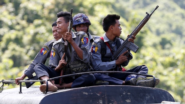 Tentara Myanmar. Foto: RETUERS/Soe Zeya Tun