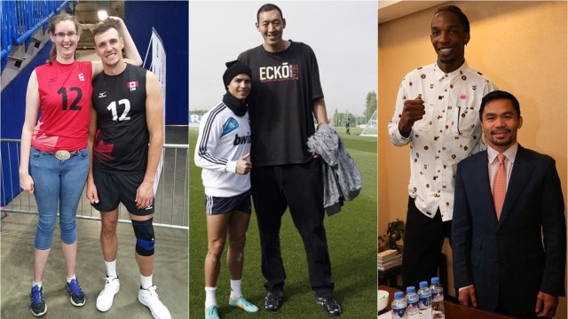 Atlet dengan tinggi lebih dari 2 meter (Foto: Fb/Miranda Weber- Cristiano Ronaldo-Manny Pacquiao)