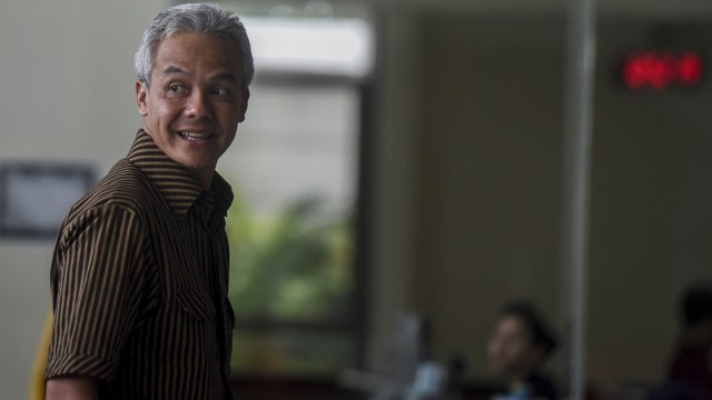 Ganjar Pranowo di KPK (Foto: Antara/Hafidz Mubarak A)