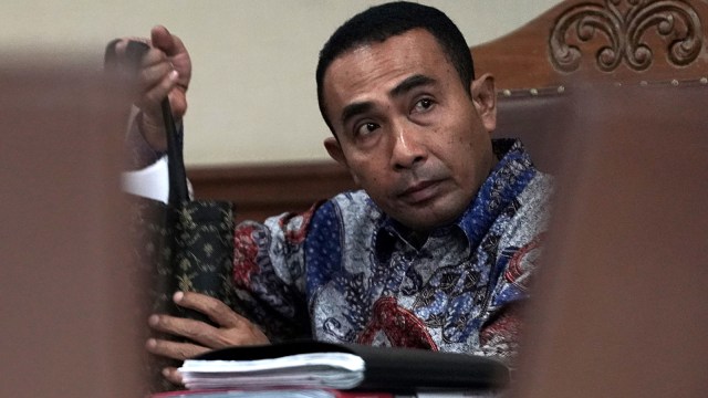 Samsu Umar di Pengadilan Tipikor (Foto: Antara/Sigid Kurniawan)