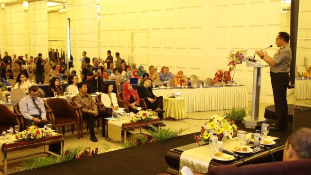 Kapolri berbicara mengenai terorisme di Surabaya (Foto: Humas Polri)