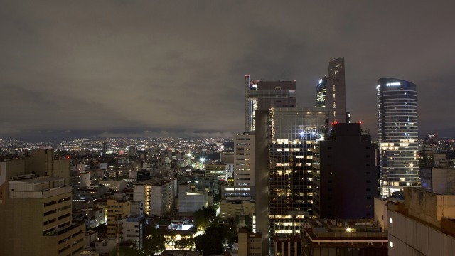 Susana kota Mexico saat Mexico gempa Foto: AP Photo/Rebecca Blackwell