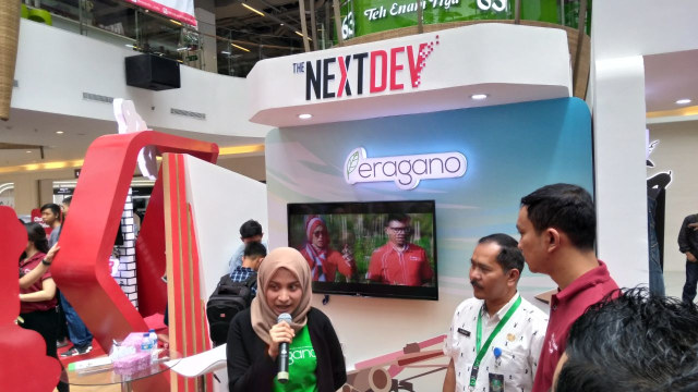 Startup Eragano di The NextDev 2017 Bandung. (Foto: Muhammad Fikrie/kumparan)