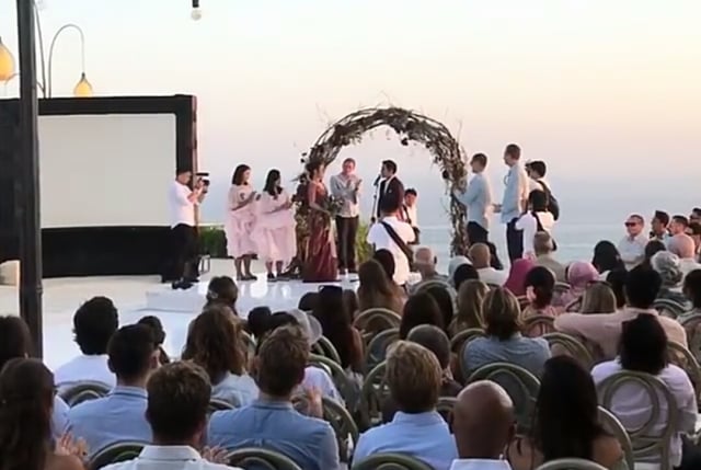 Suasana Resepsi kedua Raisa-Hamish (Foto: Instagram Story @bubahalfian)