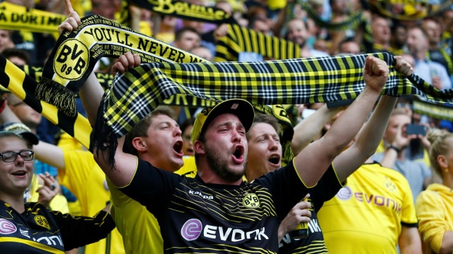 Fans Dortmund (ilustrasi). (Foto: Ralph Orlowski/Reuters)
