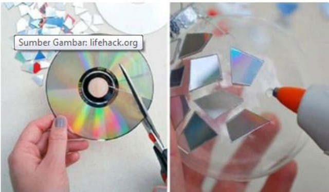 DIY Hiasan Kepingan CD Keren