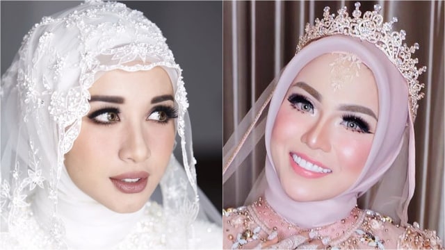 Inspirasi riasan pernikahan yang bisa ditiru. (Foto: Dok Medina Zein dan Laudya Cynthia Bella)