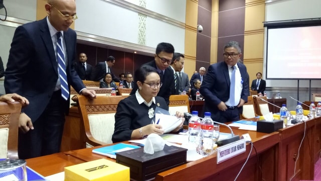 Retno Marsudi Rapat Kerja Dengan Komisi I DPR (Foto: Kevin Kurnianto/kumparan)