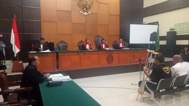 Suasana sidang perampokan Pulomas.  (Foto: Ainul Qalbi/kumparan)