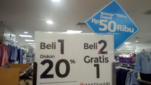 Diskon besar-besaran di Matahari (Foto: Ainul Qalbi/kumparan)