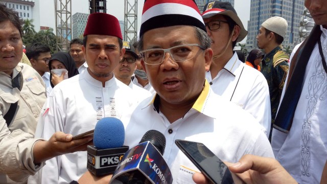 Sohibul Iman di Aksi Bela Rohingya (Foto: Kevin Kurnianto/kumparan)