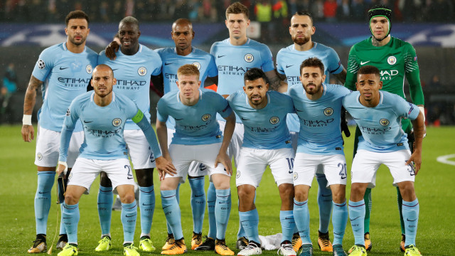 Starting XI Manchester City. (Foto: Reuters/Carl Recine)