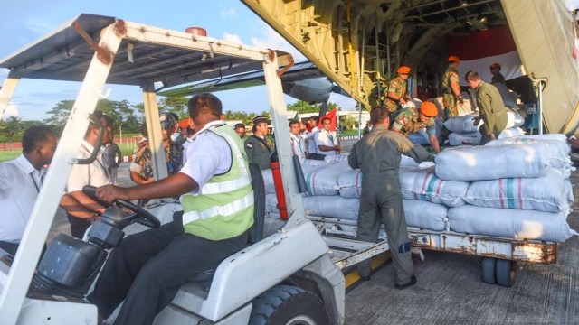Bantuan untuk Rohingya tiba di Dhaka (Foto: Dok. KBRI Dhaka)
