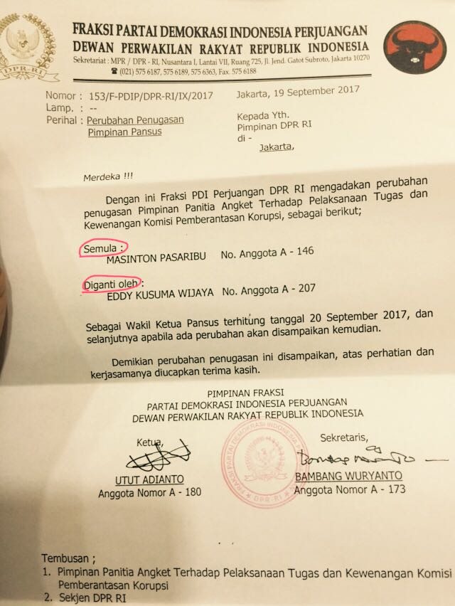 Pergantian Pimpinan Pansus. (Foto: Dok. Istimewa)