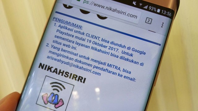 Situs web NikkahSirri (Foto: Aditya Panji/kumparan)